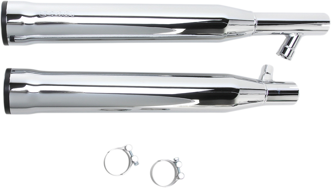 Cobra 3in. Slip-On Muffler with RacePro Tips Chrome 6050