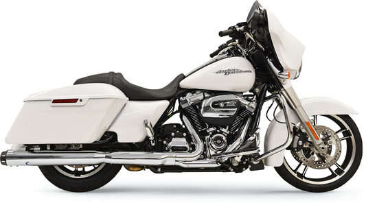 Bassani 4" Quick-Change Series Slip-On Mufflers Chrome 1F742