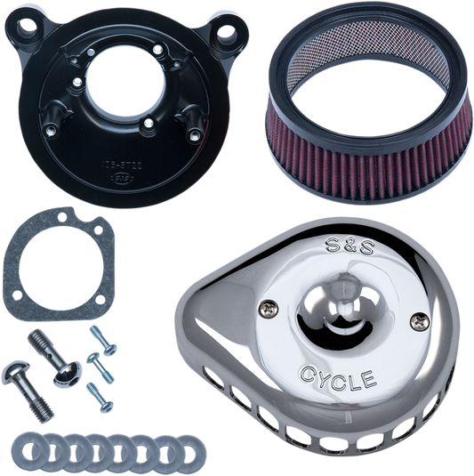 S & S Cycle Mini Stealth Air Cleaner Kits for Harley-Davidson Chrome 170-0441