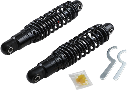 Drag Specialties Premium Ride-Height Adjustable Shocks 1310-1672 Black