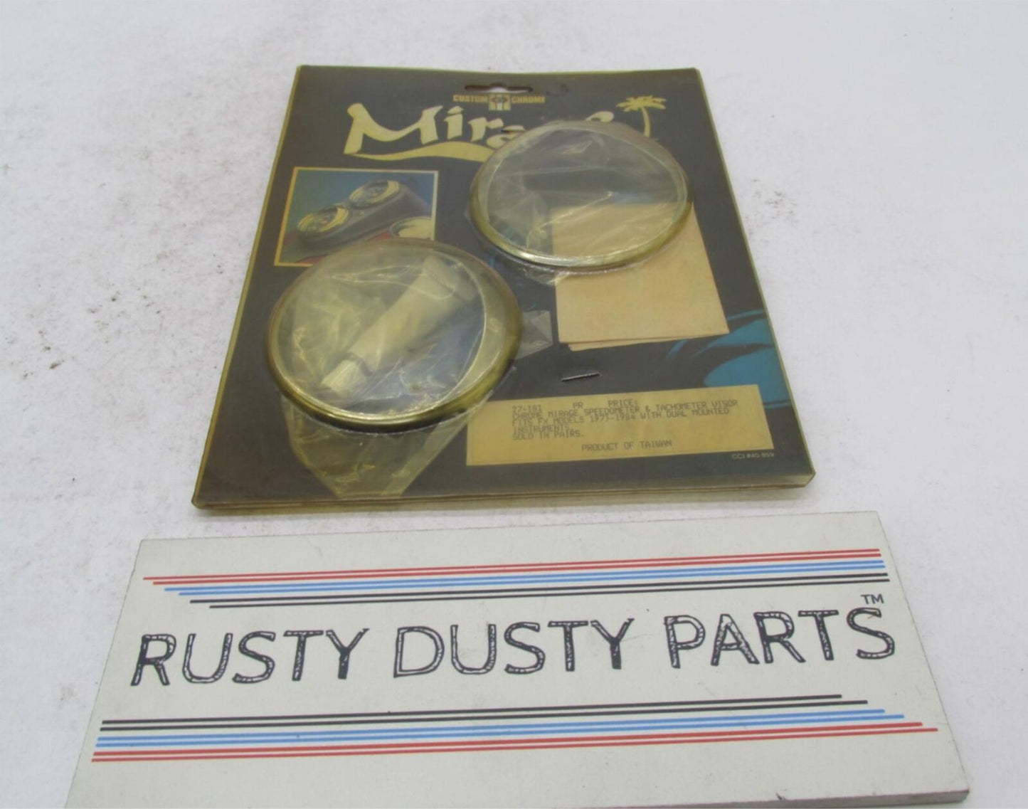 Pair Harley Mirage Speedo Speedometer and Tach Tachometer Visor FX Cover 27-181