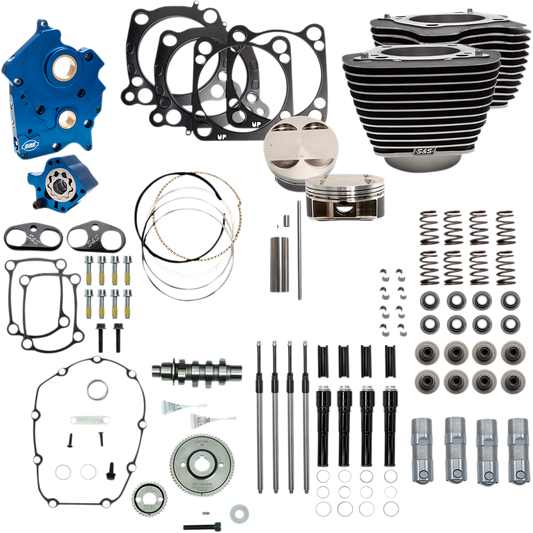 S & S Cycle 124" Power Packages for M-Eight 310-1058A Black Push Rod Tubes