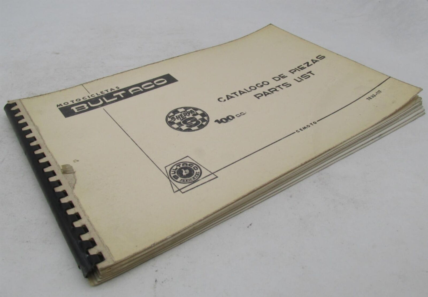 Bultaco Factory 1970 Sherpa S 100cc Motorcycle Catalog Parts List 78.32-117
