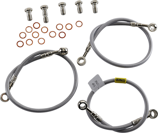 Galfer Stainlesss Steel Brake Line Kits 3 Lines Front FK003D90-3