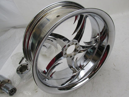 Harley Davidson Custom Chopper 6.5X16 Chrome Star Blade Rim Wheel with Hub