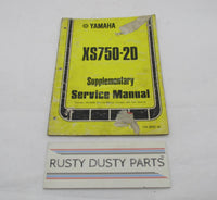 Yamaha Vintage XS750-2D Supplementary Service Manual 1T4-28197-10