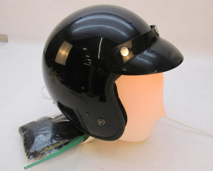 HCI New Black Half Face Size Large L Motorcycle Helmet