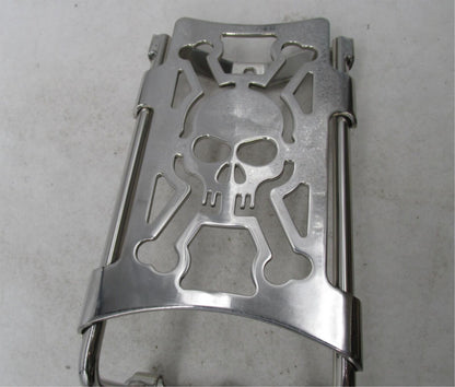 Harley Davidson Chrome 86- 07 Chrome Skull Luggage Rack