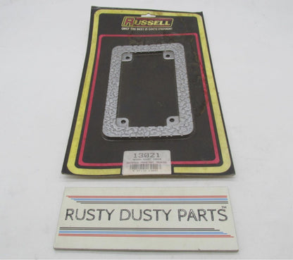 Russell Chrome Universal Motorcycle Nevada Nugget License Plate Frame 13021