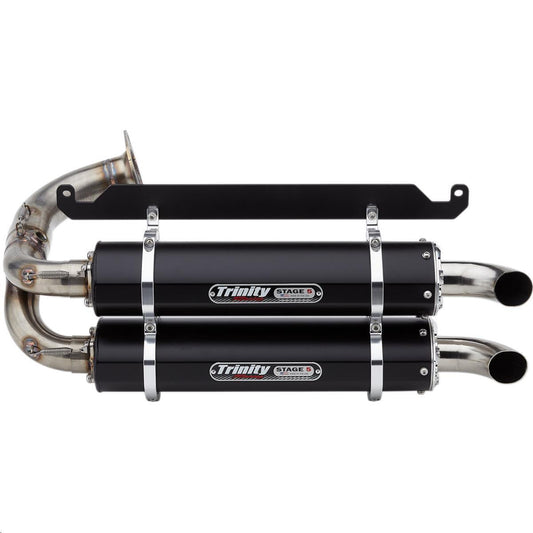 TRINITY RACING Stage 5 Slip On Mufflers Black TR-4169S-BK