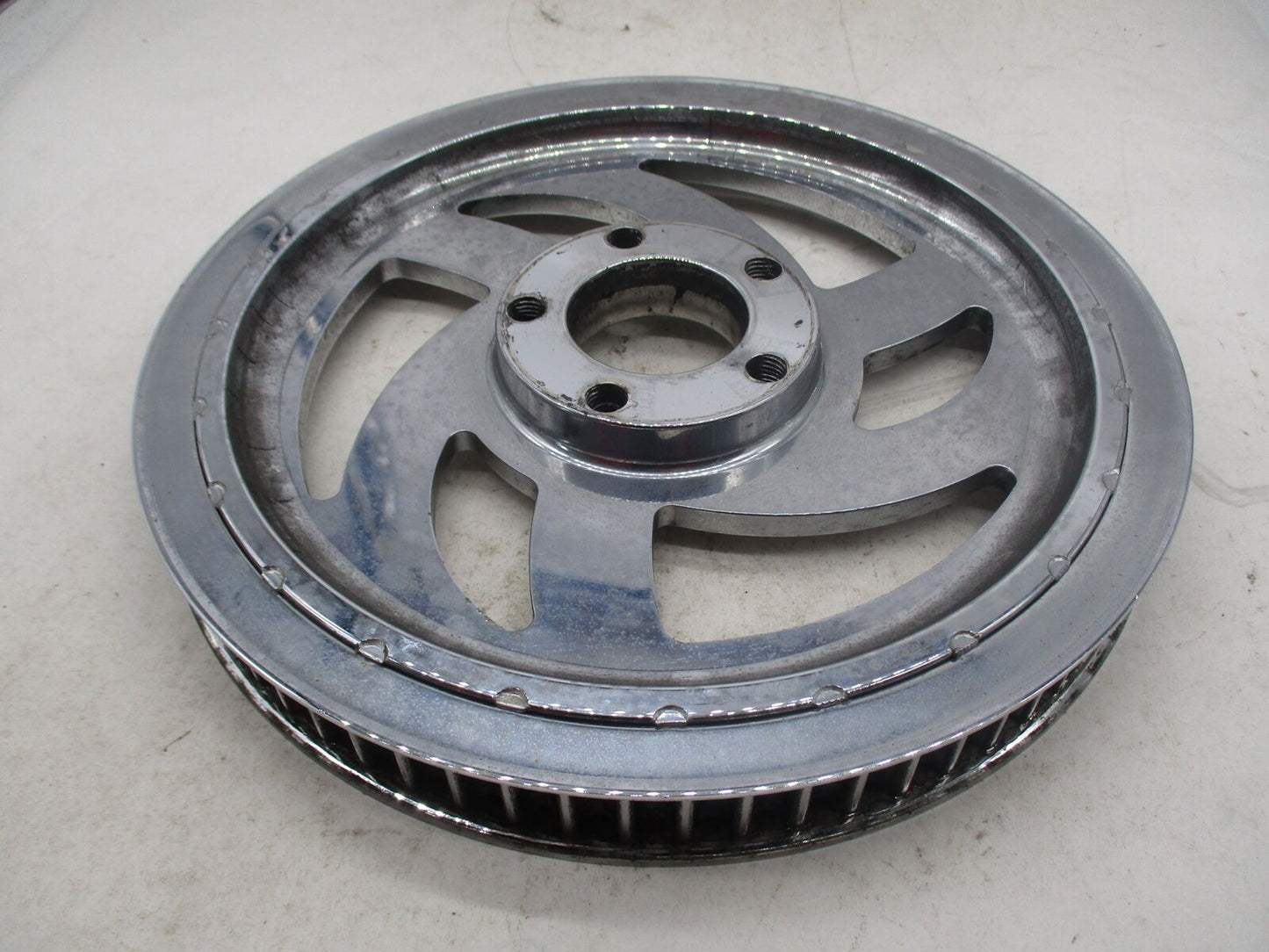 Harley Davidson Chrome Belt Drive 70T Tooth Sprocket Pulley 12.5" D 1.25" Wide