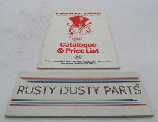 Vintage Original Norman Hyde Triumph Specialist Parts Catalog and Price List