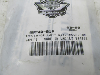 Harley-Davidson Genuine NOS Neutral Indicator Lamp Kit 68740-91A