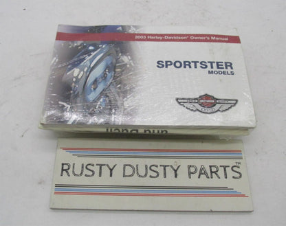 Harley Complete Factory 2003 Sportster Owner's Manual 99587-03D 99468-03