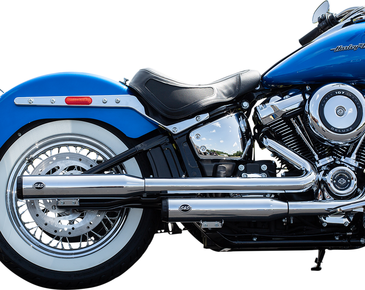 S & S Cycle Grand National Slip-On Mufflers Chrome 550-0740