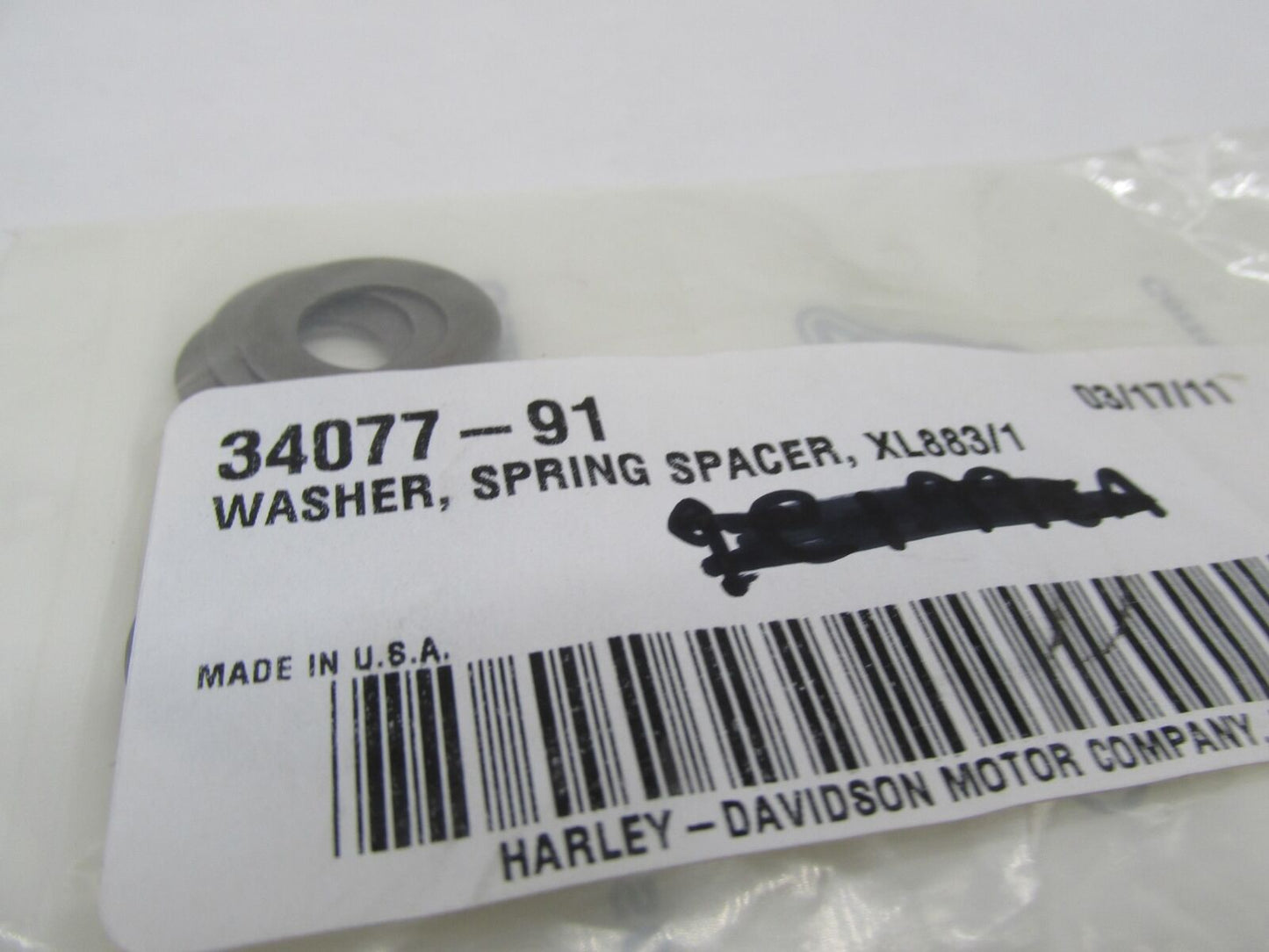 Lot of 9 Harley-Davidson Genuine NOS Spring Spacer Washers 34077-91