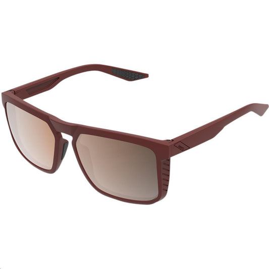 100% Renshaw Sunglasses Soft Tact Crimson /Bronze 61038-392-73