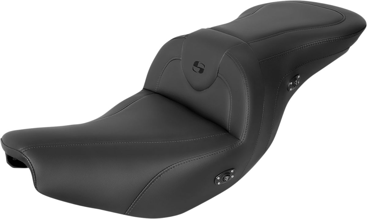 Saddlemen Heated RoadSofa Seat Black W/Black Stitching I14-07-187HCT