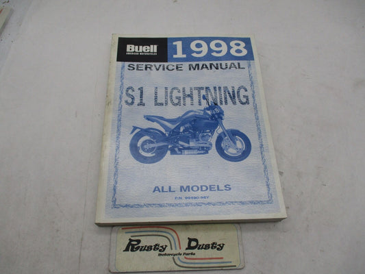 Official Factory Buell 1998 S1 All Models Lightning Service Manual 99490-98Y