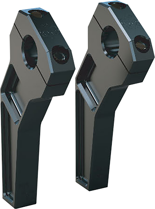 Todd's Cycle 1 1/8" Clamping Pullback Riser 6" Rise Black TD-R22-06B