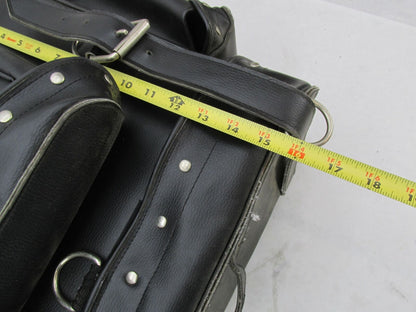 Harley Davidson Black Synthetic Leather Studded Sissy Bar Backrest Touring Bag