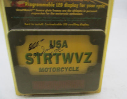 Street Wavez Motorcycle Scrolling LED Light License Frame 2030-0006 SWM-RT-SBK