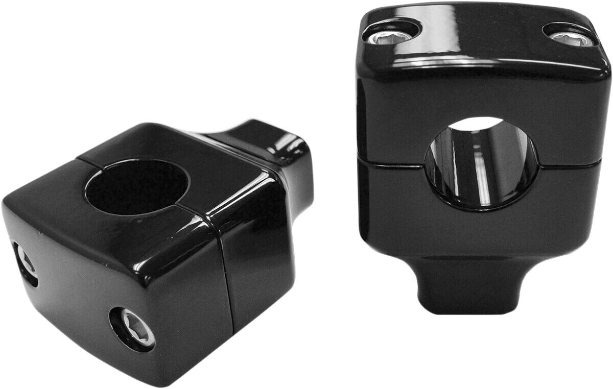 LA Choppers Square Column Risers for 1" Handlebars 1.5" Black LA-7407-01B