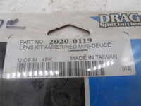 Harley Davidson Drag Specialties Red / Amber Mini Deuce Lens Kit 2020-0119