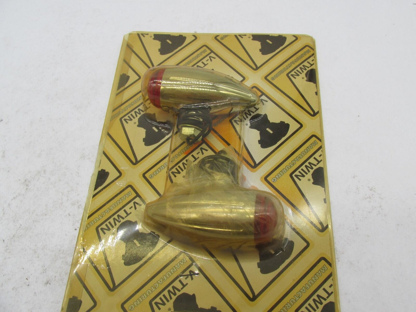 Harley Davidson V-Twin Bullet Marker Lights Smooth Amber Lens 33-0450