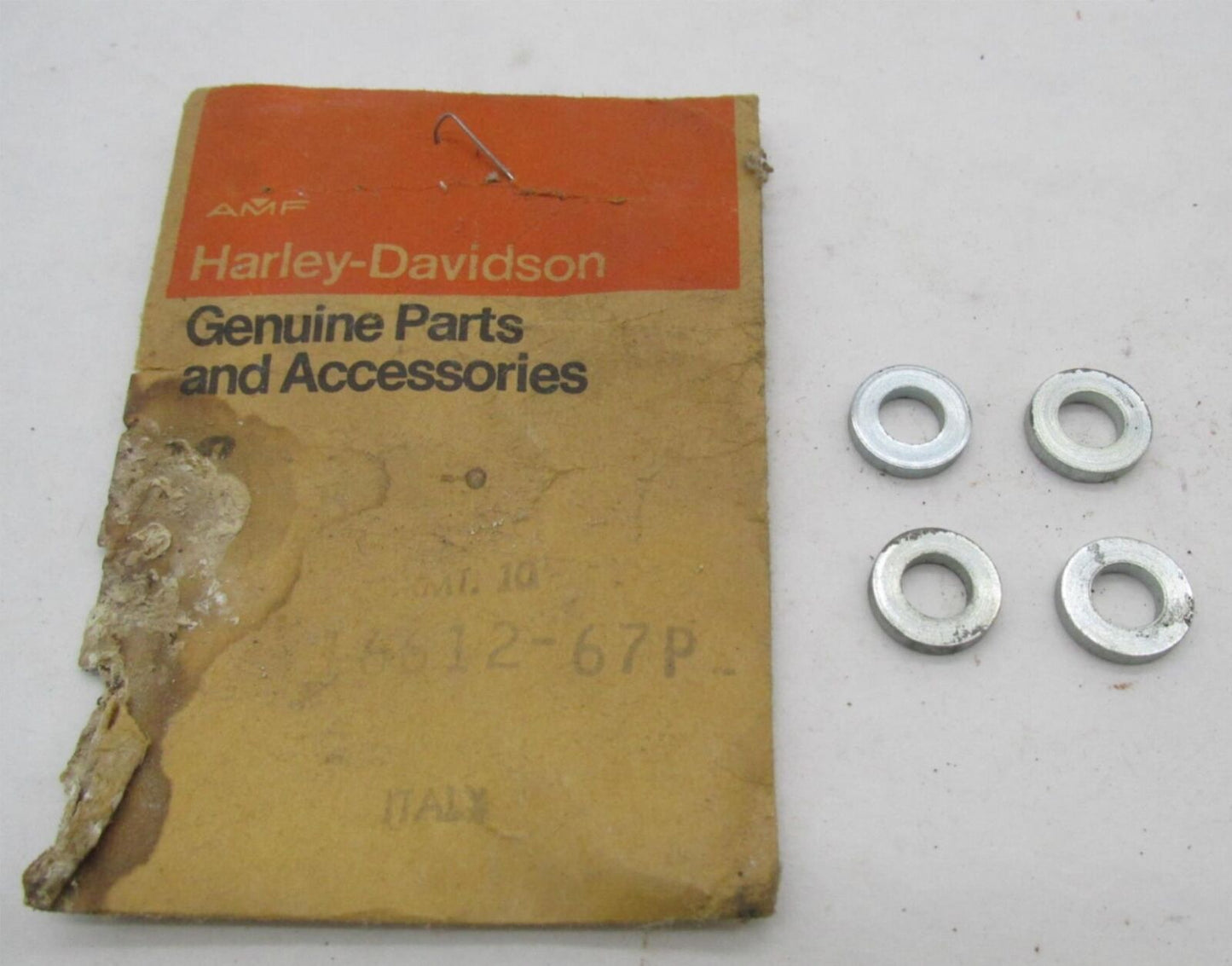 Lot of 4 Harley Davidson Genuine NOS Aermacchi Head Bolt Washers 16612-67P