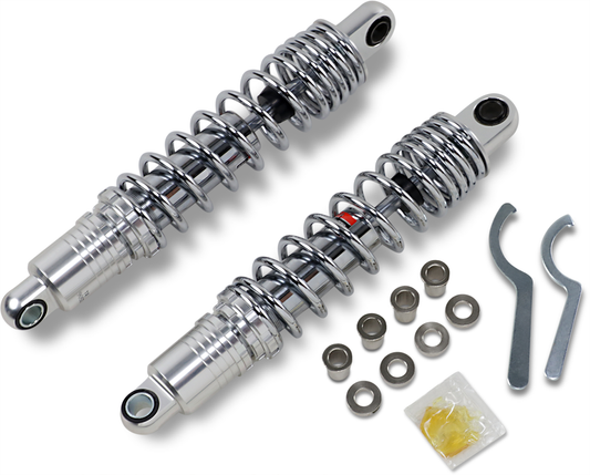 Drag Specialties Premium Ride-Height Adjustable Shocks 1310-1831 Chrome
