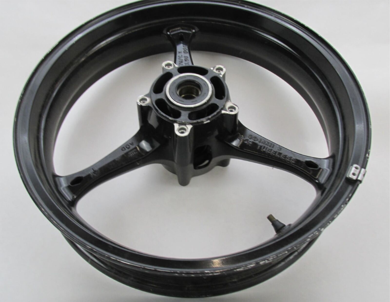Enkei Motorcycle Tri Spoke 3 Spoke 17x3.5" Black Front Wheel