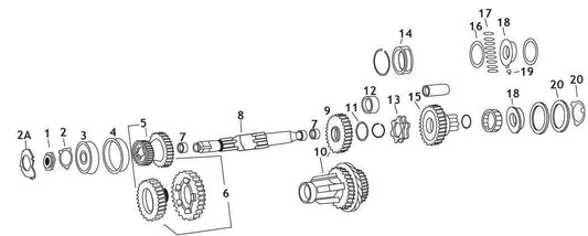 Andrews 3rd Gear Mainshaft 4-Speed Big Twin (9) 206215