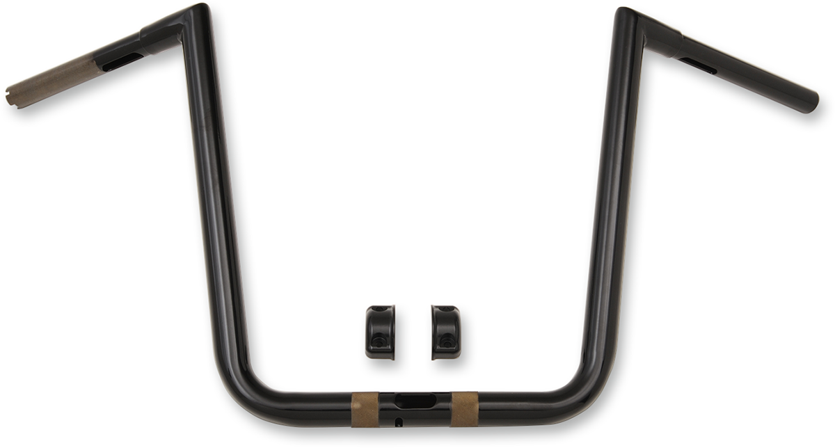 LA Choppers 1-1/4" Hefty Twin Peaks Handlebars Black 10" Ape Hangers LA-7312-61B