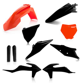 Acerbis Full Plastic Kit Black Orange 2726495225