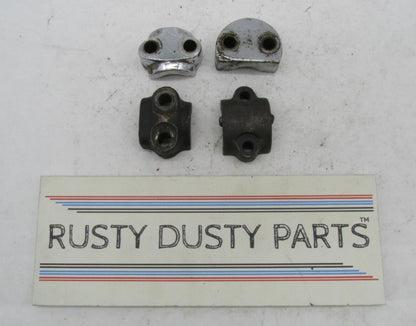 Mixed lot of Vintage BSA Triumph TR6 T140 T120 Front Axle Fork Clamps Caps