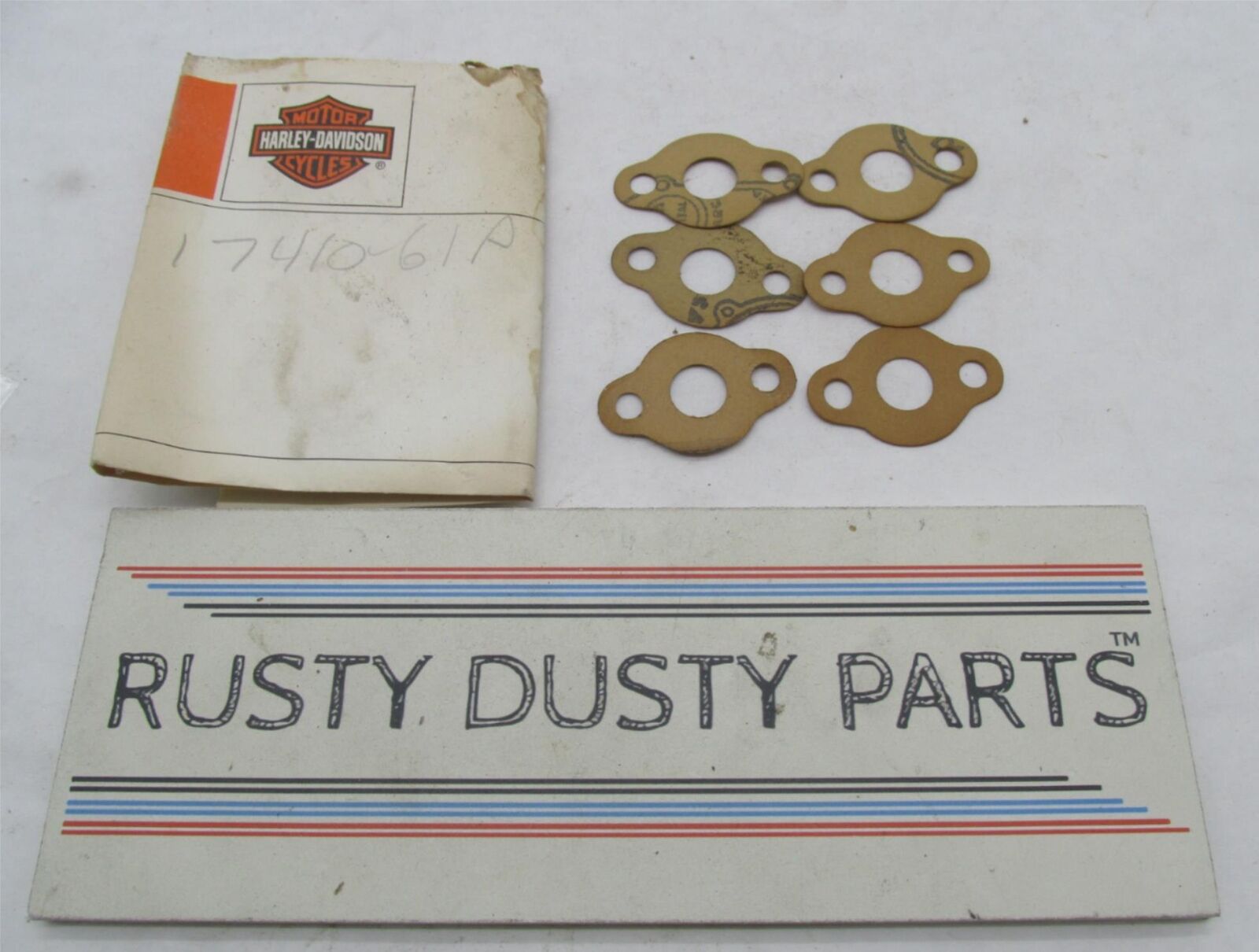 Lot of 6 Harley Aermacchi Rocker Arm Support Flange Cover Gaskets 17410-61P