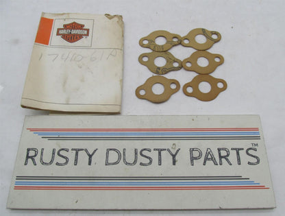 Lot of 6 Harley Aermacchi Rocker Arm Support Flange Cover Gaskets 17410-61P