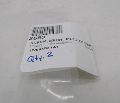 Lot of 2 Harley-Davidson Genuine NOS Mach Fillister Screws 2653