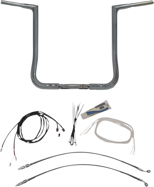 Fat Baggers, Inc. 1-1/4" EZ Install Flat Top Handlebar Kit 16" Chrome 709216