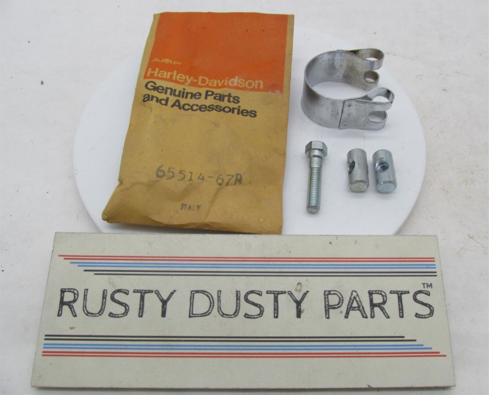 Harley Davidson Genuine NOS Aermacchi Sprint Exhaust Pipe Clamp 65514-67P