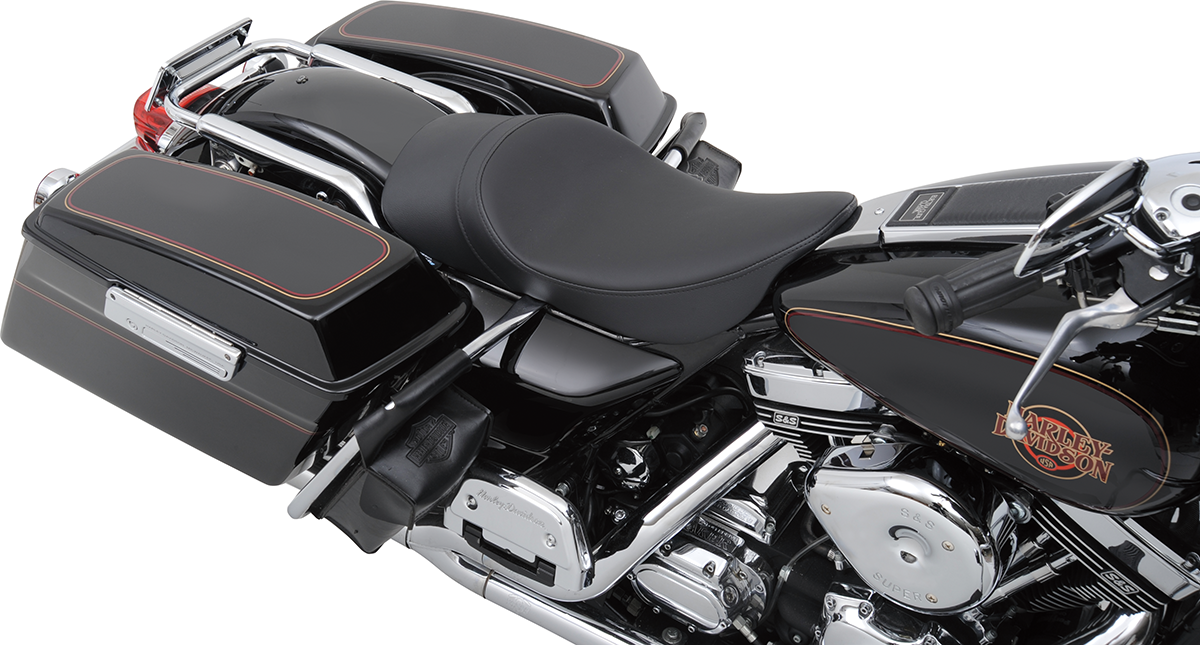 Drag Specialties Low-Profile Solo Seat with Forward Positioning Smooth 0801-0730