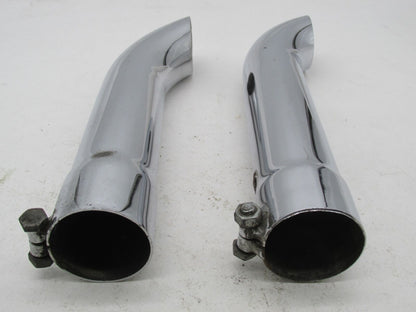 Pair of Vintage Triumph BSA Bates Genuine 10" Long Turn Out Exhaust Tips