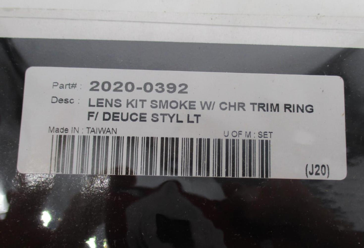 Drag Specialties HD 2020-0392 Smoke Turn Signal Lens Kit w/ Chrome Trim Rings
