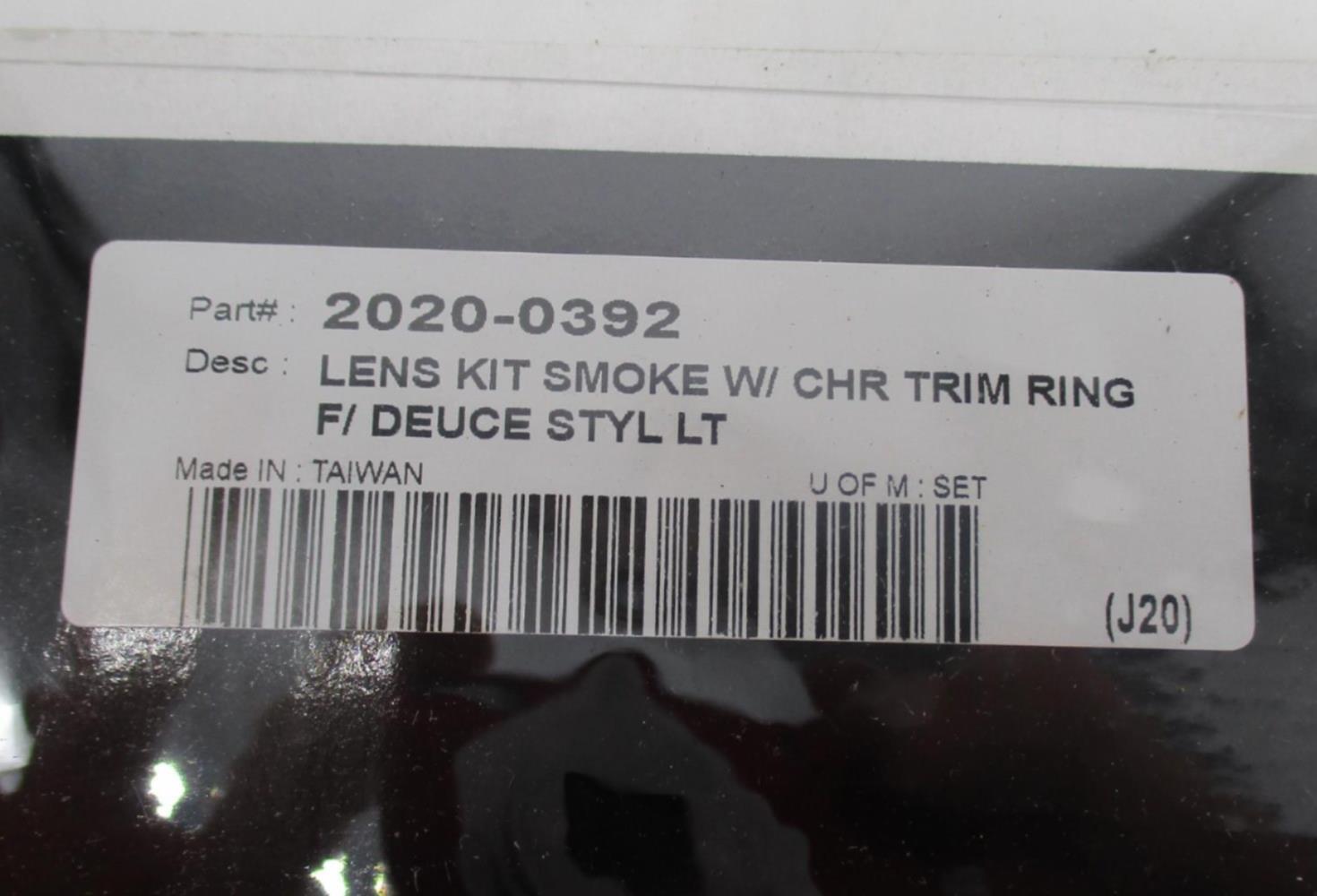 Drag Specialties HD 2020-0392 Smoke Turn Signal Lens Kit w/ Chrome Trim Rings