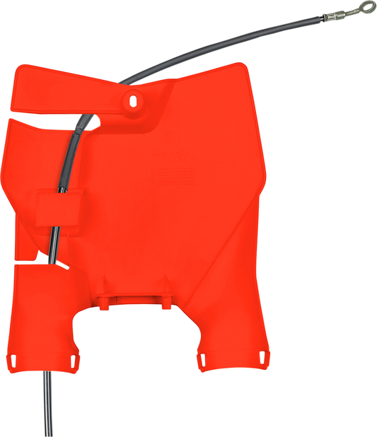 UFO Stadium Number Plate with Fork Guards Florescent Orange KT04099-FFLU