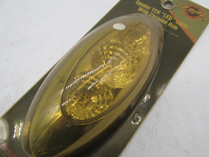 Motorcycle Spyder Amber LED Light with Plastic Cover Rim Clear Lens 78341