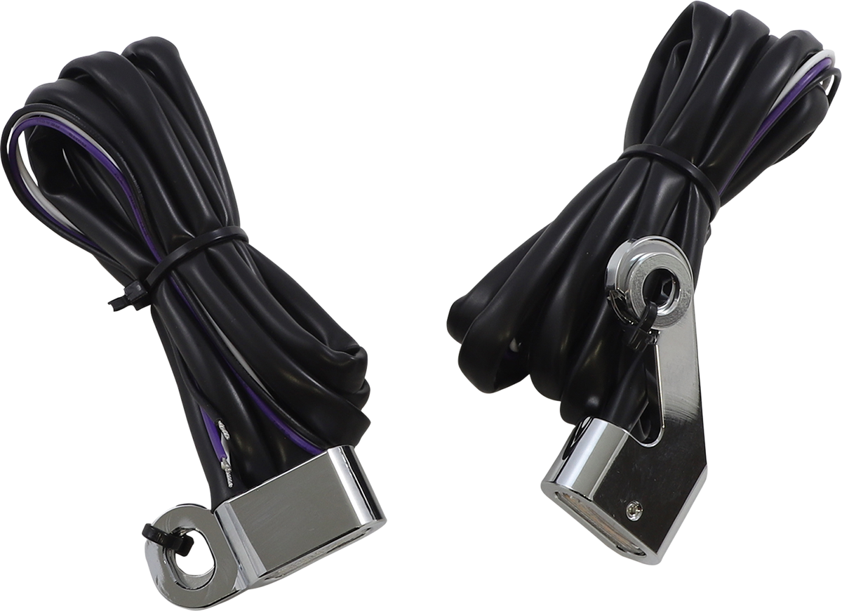 Drag Specialties Marker Lights White/Amber - Chrome 2040-2790