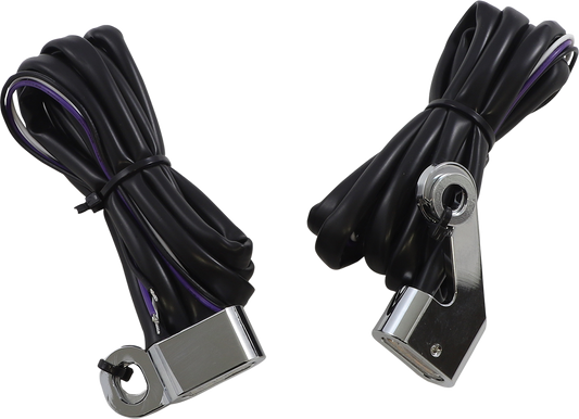 Drag Specialties Marker Lights White/Amber - Chrome 2040-2790