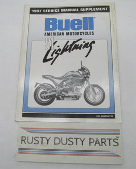 Buell Official Factory 1997 S1 Lightning Service Manual Supplement 99490-97YA